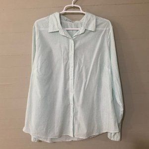 crown & ivy Woman Polka Dot Button Down Sz 2x